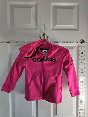 Adidas Toddler Girls Full Zip Hoodie – Pink (2T)